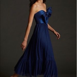 Tulle Bow-Tie Midi Dress